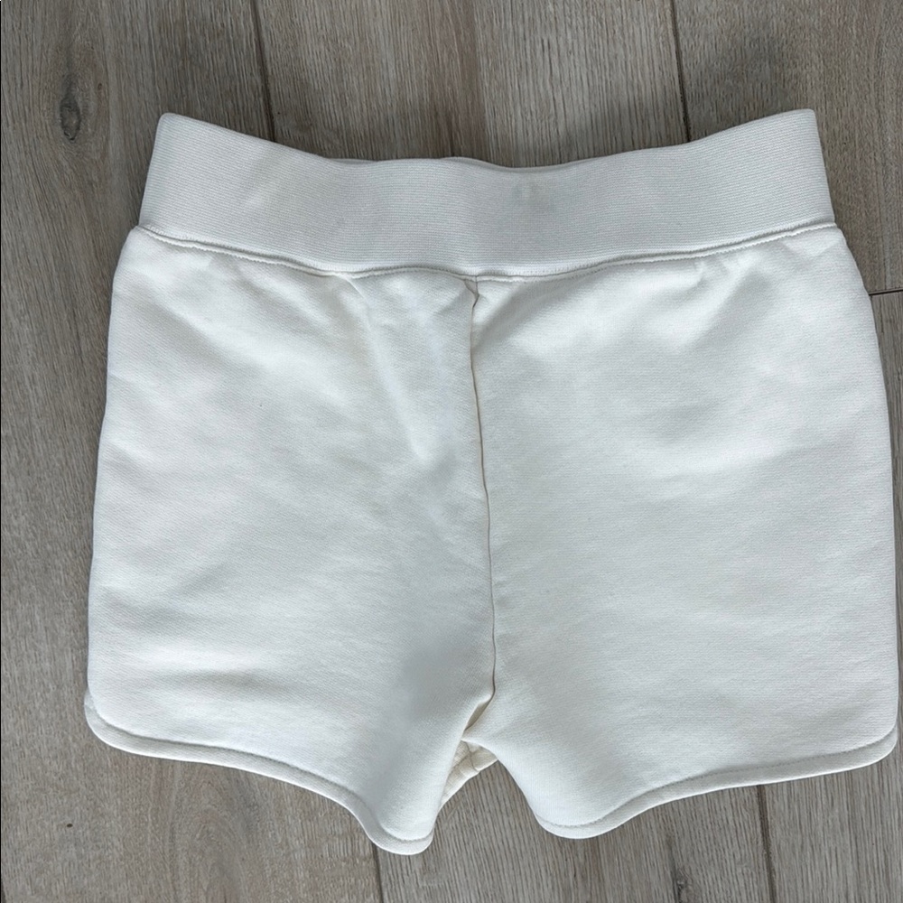 CHRISTIAN DIOR Cream Embroidered Sweatshirt Athletic Shorts - Picture 2 of 4